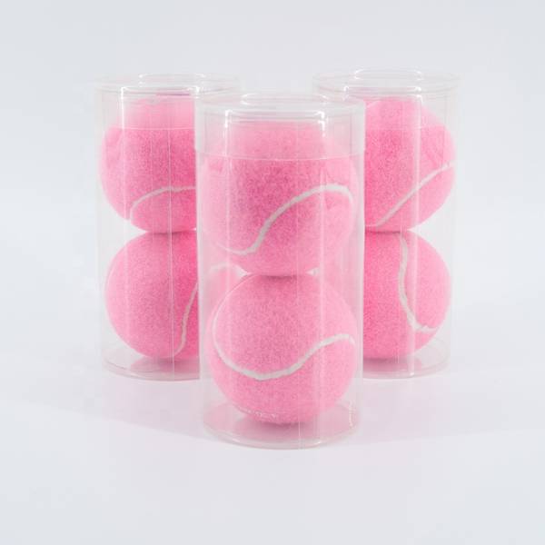 Custom printed pink tennis balls for promotion