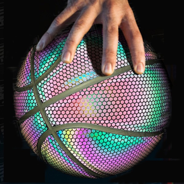 Luminous basketball PU glowing rainbow light training shiny basketballs gift glow ball